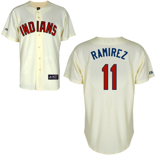 Jose Ramirez #11 Youth Baseball Jersey-Cleveland Indians Authentic Alternate 2 White Cool Base MLB Jersey